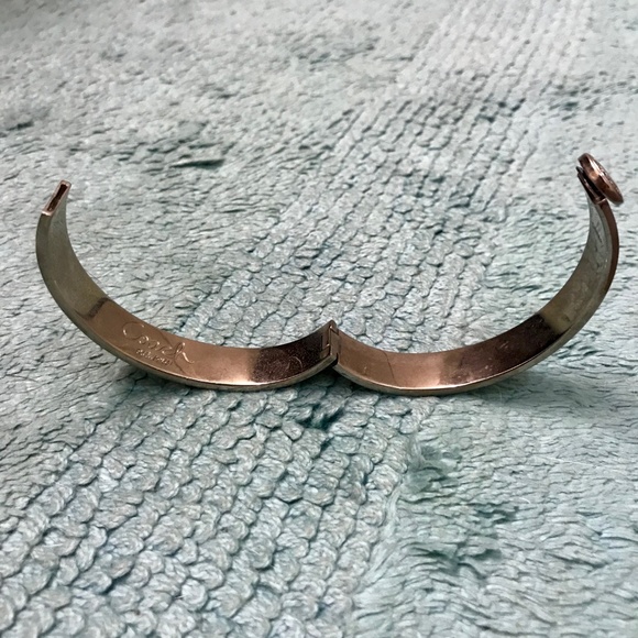 Coach Signature Pattern Silver Bangle - Picture 4 of 4